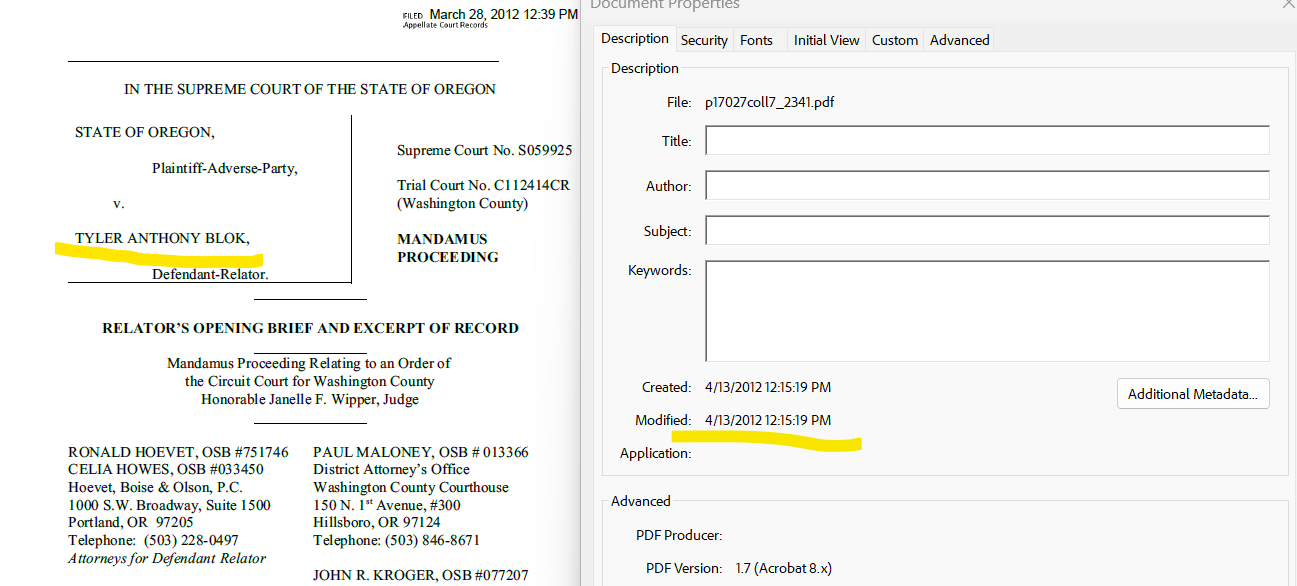 STATE OF OREGON, Plaintiff-Adverse Party, v. TYLER ANTHONY BLOK, Defendant-Relator.(CC C112414CR; SC S059925)